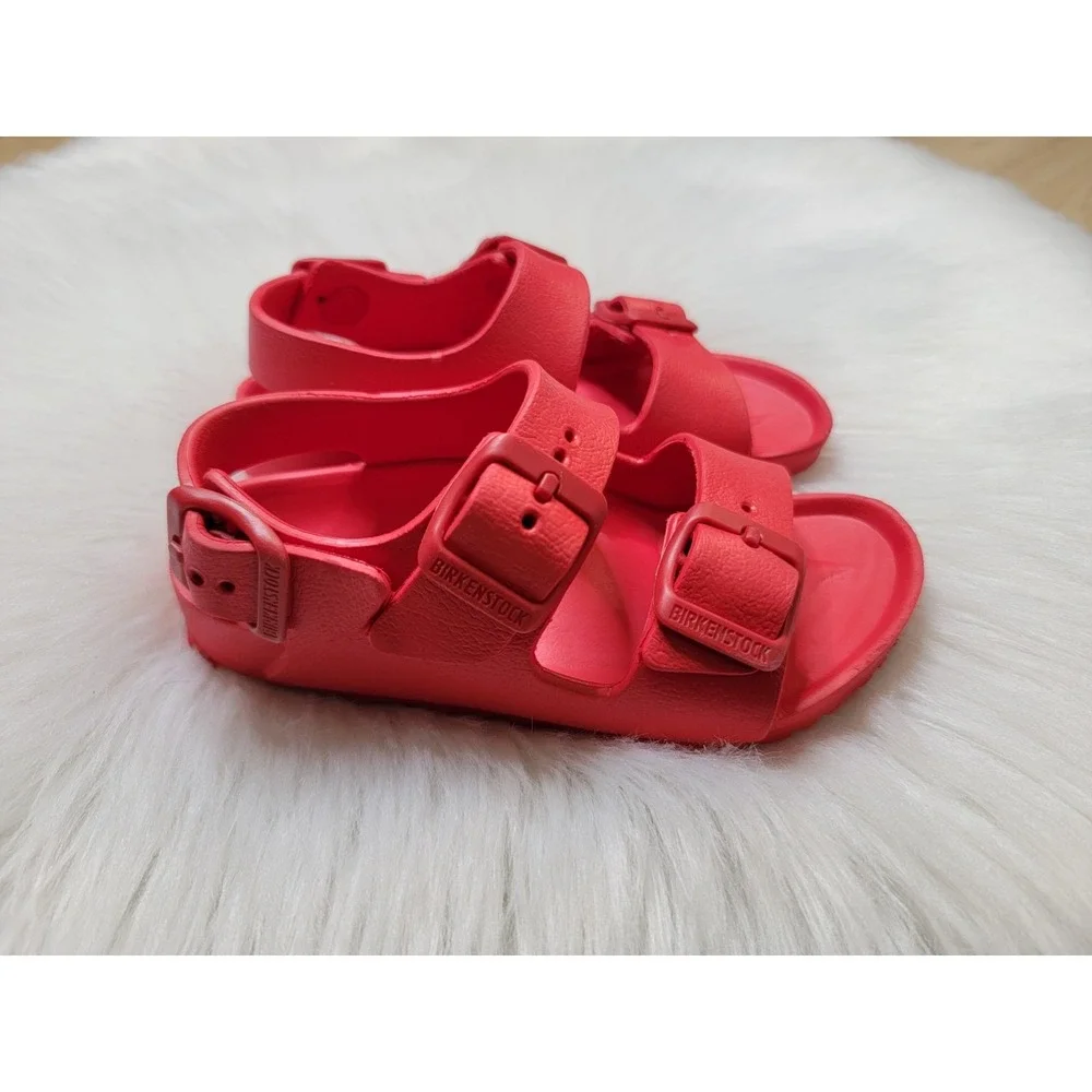 Birkenstock Eva Milano Essential Sandals Toddler Size 26 US Size 8c Red Kids